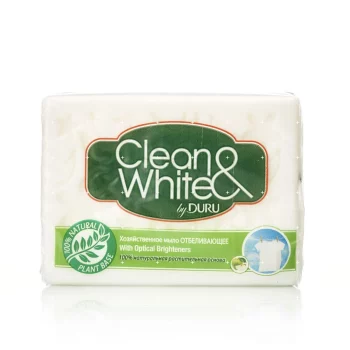 Хозяйственное мыло Duru " Clean&White " отбеливающее 125г