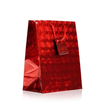 Пакет УРРА подарочный " Лазер " , Красный 18*23*10см