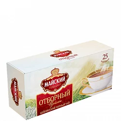 Чай Майский черный байховый отборный в пакетиках, 25 шт